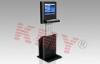 Height Adjustable LCD Free Standing Digital Touch Kiosk With Keyboard
