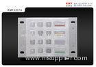 100mm * 91.5mm Stainless Steel ATM Keypad With 16 Flush / Flat Keys