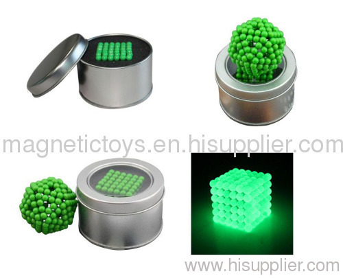 5mm Neodymium magnetic ball glowing in the darkness/Glowing neocube