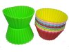 Round silicone bakeware cupcake mold