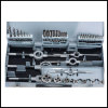 44pcs of Taps and Dies Set 21pcs taps DIN352, 7pcs round dies,7pcs drills,5pcs dies stock 2pcs tapss wrench