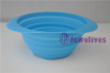 FDA Foldable silicone pot in blue color