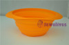 Orange Food safe Silicone steamer, foldable silicone pot