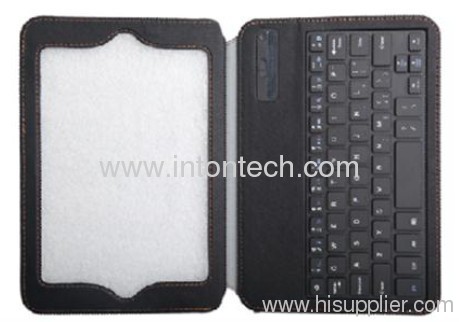 Bluetooth keyboard leather case for IPAD Mini