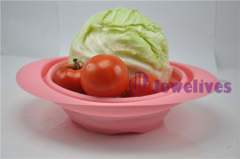 Pink Foldable silicone pot