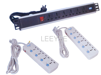 Four-socket leakage protection and lighting-proof type