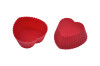 Candy color heart shaped silicone cupcake bakeware