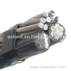 China popular ABC power transmission cable triplex cable 2*1/0AWG+1*1/0AWG