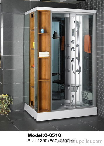 Steam shower room with sauna