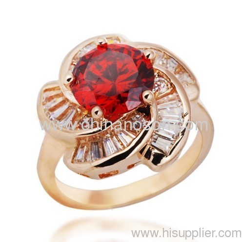 Newest flower cubic zirconia ring