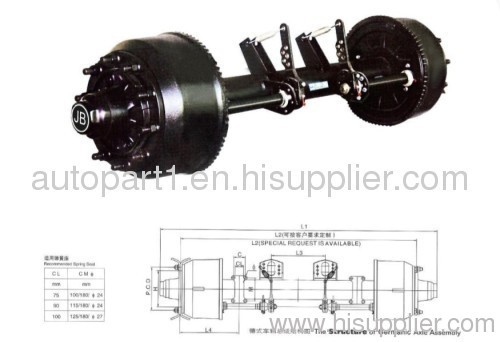 Germanic type axle assemble