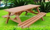 Composite casual table with bench