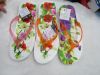 woman beache flip flops