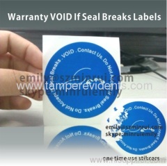 Custom Round Do Not Accept If Seal Breaks Labels,One time Use Security Seal Labels,Breakable destructive labels