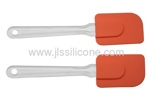 Middle sized silicone kitchen tools spatulawith plastic handle