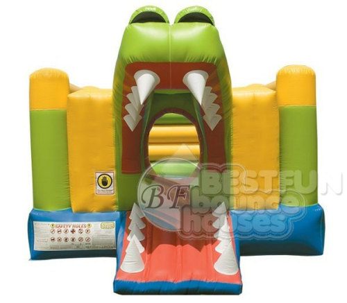 Inflatable Alligator Slide And Bouncer