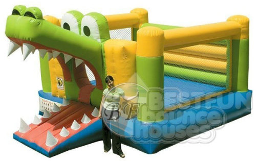 Inflatable Alligator Slide And Bouncer