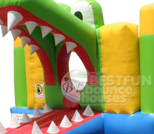 Inflatable Alligator Slide And Bouncer