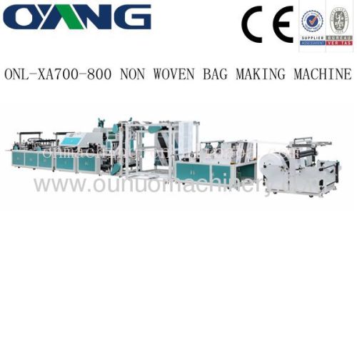 2013 New model automatic non woven box bag making machine with handle