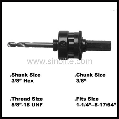 Heavy duty 3/8" hex shank arbor