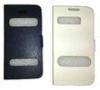 PU Universal Black / White Cell Phone Protective Cases For Samsung / Nokia