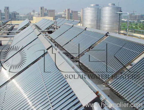 nonpressure solar water heater project, lager solar system