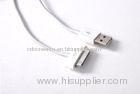White 28AWG 6FT USB Cable Cell Phone Accesories For iPhone / iPad