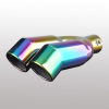 Universal duoble colorful stainless steel exhaust tail pipe