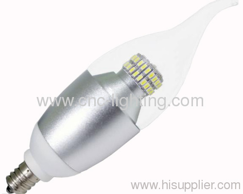 Retrofit Candelabra led bulb with Epistar 3014LED chips over 75Ra (4W,5W,6W)