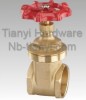 Horizontal Manual Brass Red Color Handle Two General Formula Gate Valve