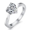 Heart diamond ring for wedding