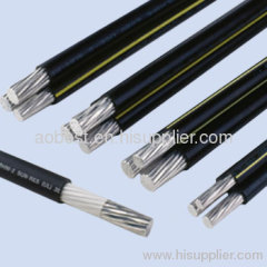 ASTM standard fire resistant triplex overhead cables with Al conductor ABC power cable