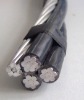ABC Aerial Bundle Cable aluminum conductor quadruplex cable 3*2/0AWG+1*2/0AWG