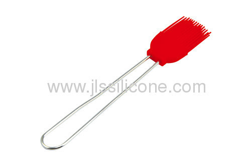Stainless steel handled silicone grip brush