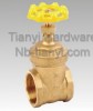 Manual Brass Yellow Color Handle Two General Formula Gate Valve for Flooding Water