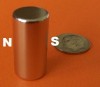 Strong Magnets Neodymium N50 1/2 in x 1 in Diametrically Magnetized