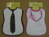 baby bibs with tie and peal design