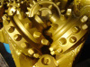 China golden tricone rock bit for gas drilling
