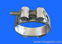 Heavy duty clamp with double bolts