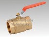 1/2&quot; ~ 2&quot; Forged Brass Red Handle Two General Formula Hard Seal Threaded Ball valve