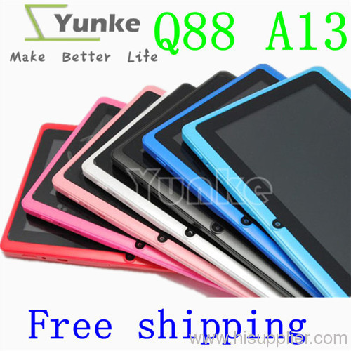 2013 camera wifi tablet pc mid a13 allwinner boxchip q88 Android 4.0 3g external TF card 32G