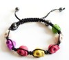 Fashion Colorful Skull Shamballa Bracelet