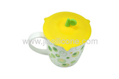 round handle silicone cup and glass lid