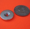 #4 Screw Neodymium Disc Magnets 3/4 in x 1/8 in with Countersunk