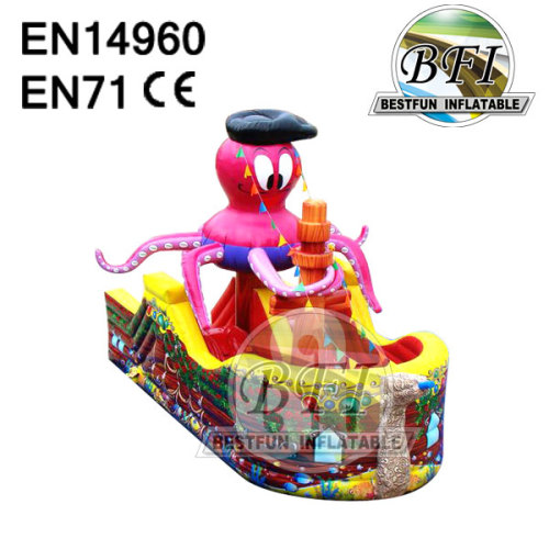 Inflatable Kraken Bouncer Ship For Children
