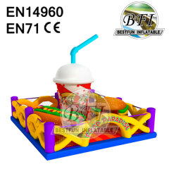 Food Drinking Design Inflatable Hamburger Bouncer