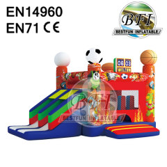 Commercial Full Printing Inflatable Football Castle