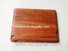 Light Brown Durable Ipad Wooden Case , Brazil Bubinga Material