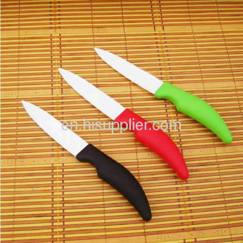 Ceramic kitchen knife with ABS white blade