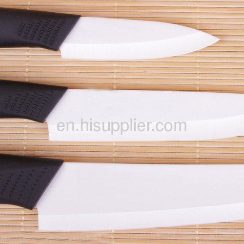 White blade ceramic paring knife with ABS handle